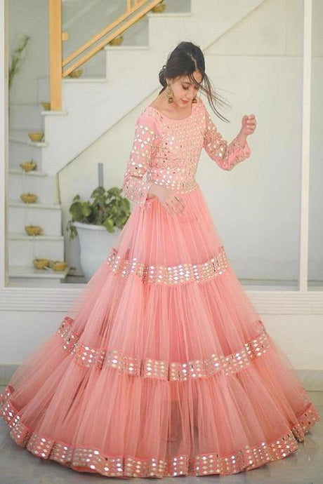 Colourful Wedding Dresses: 27 Best Looks + Expert Tips | Peach blush wedding  dress, Wedding dresses blush, Pink wedding gowns